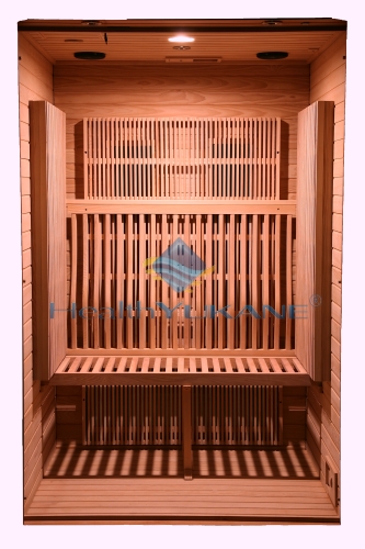 Interior Sauna Infrarrojos Carbono 2 Personas de Cedro Rojo