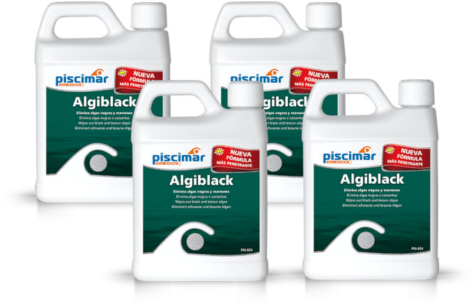 Pack Antialgas Especial Algas Negras, Marrones, Amarillas Liquido Piscimar (4 x 5 litros)