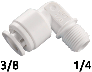 Repuesto Codo Osmosis 3/8" Conexión Rápida x 1/4" Rosca Macho