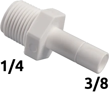 Espiga Recta Macho Osmosis Inversa 1/4\"x3/8\"