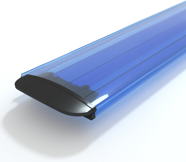 Lamas Color Azul/Translúcido en Policarbonato de 83 mm (m/l)