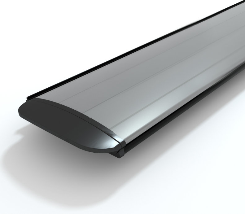 Lamas Color Doble Capa Plateado en Policarbonato de 83 mm (m/l)