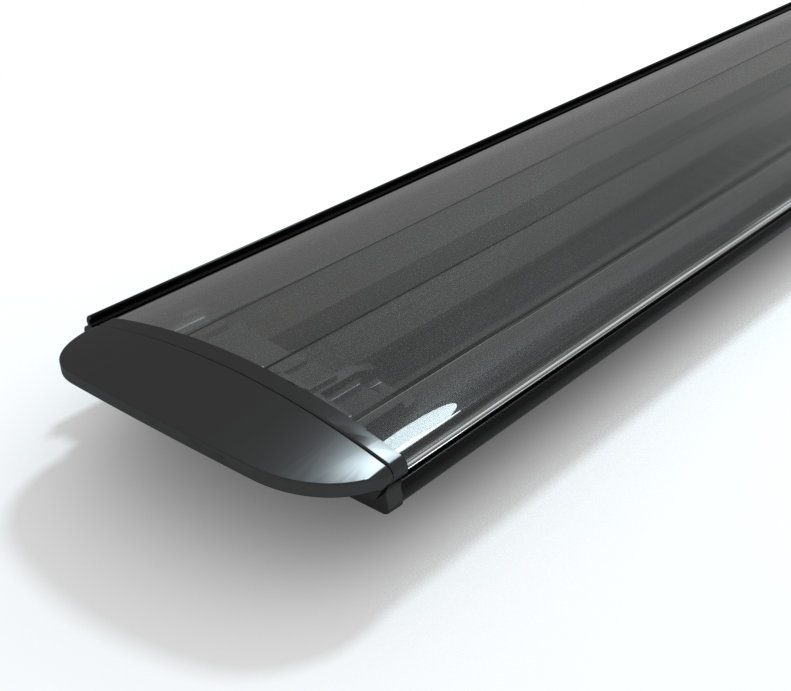 Lamas Color Negro/Translúcido en Policarbonato de 83 mm (m/l)