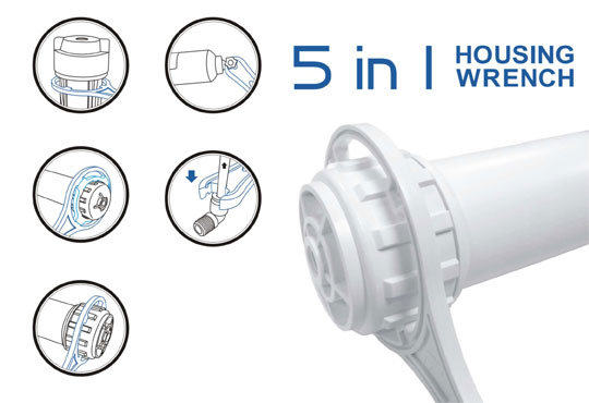 Llave Portamembranas y Portafiltros Osmosis Inversa Doméstica