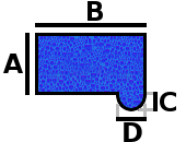 Rectangular romana redonda lateral C