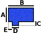 Rectangular romana cuadrada lateral AB