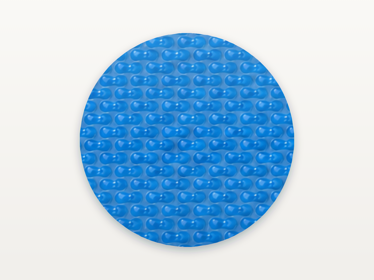 Vista de la configuración final de GeoBubble Manta Térmica de 400 micras para piscinas (m²) para la piscina Roma 2 Premier