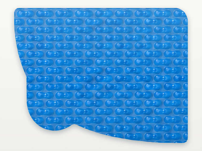 Vista de la configuración final de GeoBubble Manta Térmica de 400 micras para piscinas (m²) para la piscina Martinica DTP