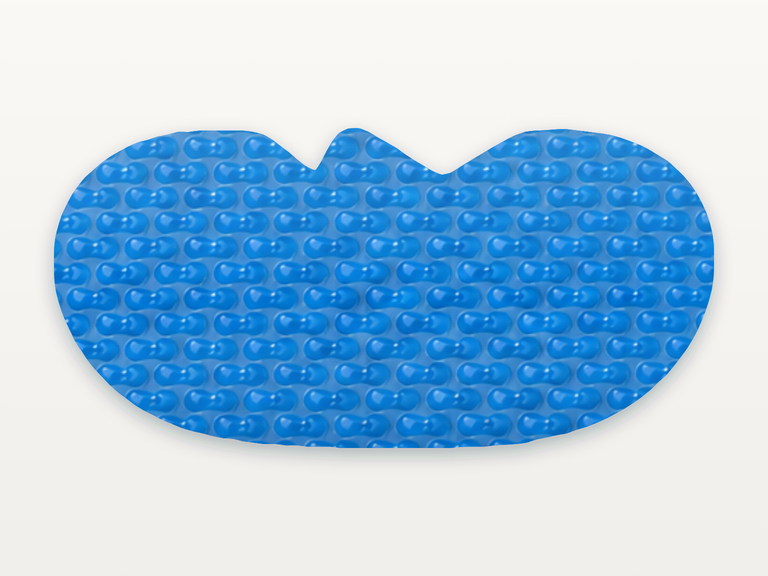 Vista de la configuración final de GeoBubble Manta Térmica de 400 micras para piscinas (m²) para la piscina Venecia Dos CP