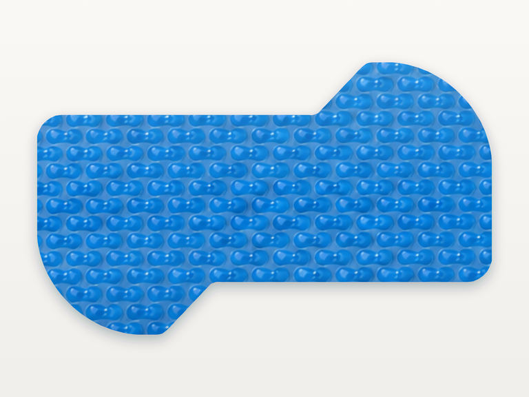 Vista de la configuración final de GeoBubble Manta Térmica de 400 micras para piscinas (m²) para la piscina Colonia Europa