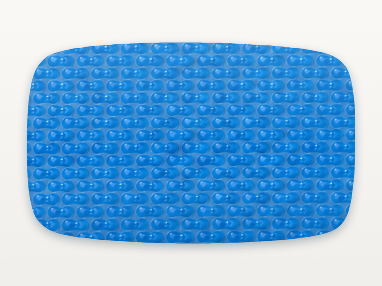 Vista de la configuración final de GeoBubble Manta Térmica de 400 micras para piscinas (m²) para la piscina Hawai DTP
