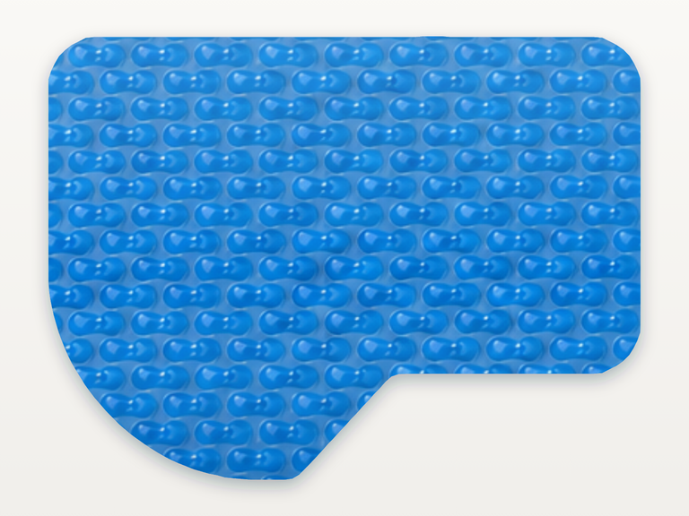 Vista de la configuración final de GeoBubble Manta Térmica de 400 micras para piscinas (m²) para la piscina Atenas Europa