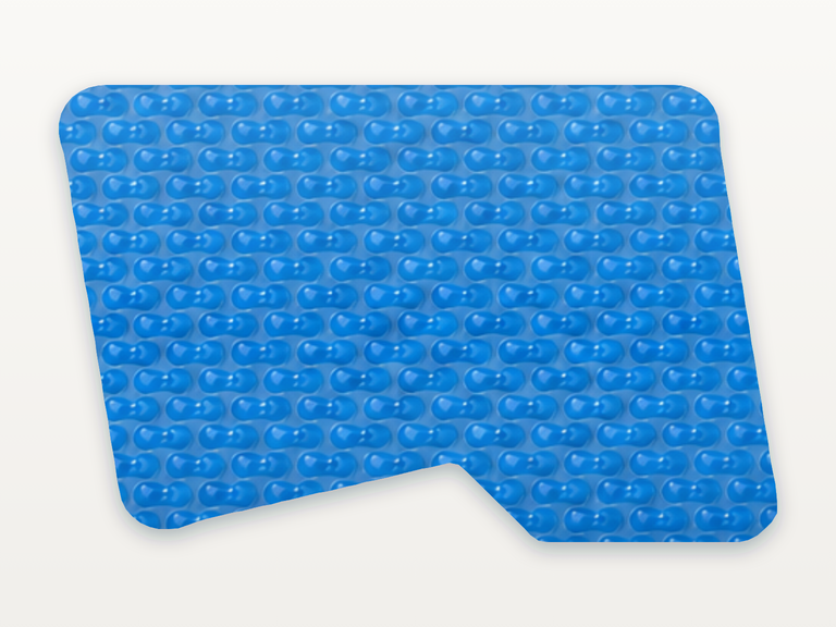 Vista de la configuración final de GeoBubble Manta Térmica de 400 micras para piscinas (m²) para la piscina Diana Uno CP