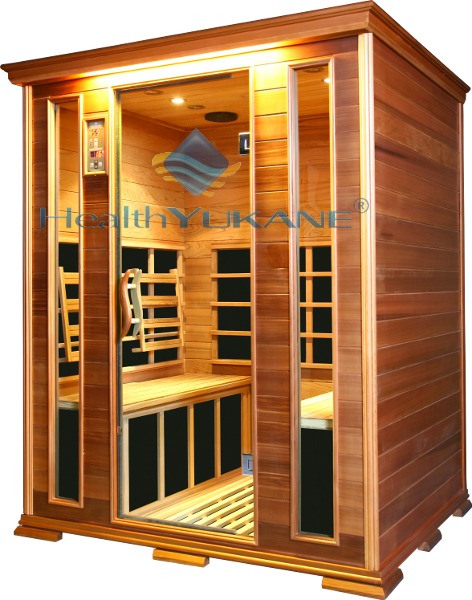 Sauna Infrarroja 4 plazas con Infrarrojos de Carbono y Madera de Cedro Rojo  - Comprar Ahora