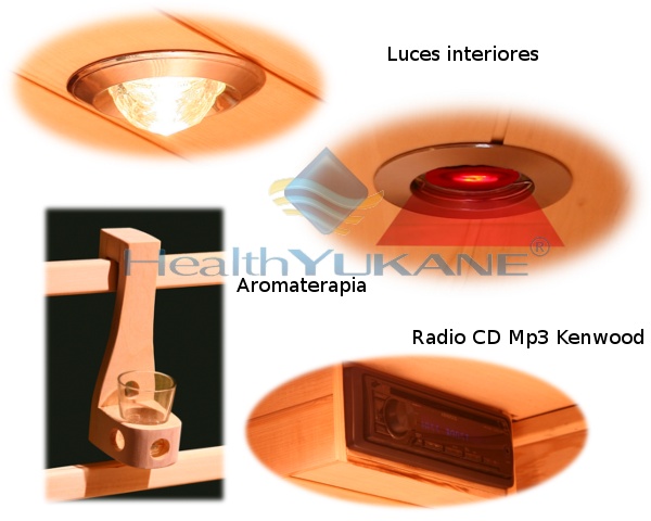 Sauna Infrarrojos Carbono 4 Personas de Cedro Rojo