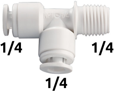 Te Mixta con Conexiónes Rápidas QC1/4"xQC1/4"xRM1/4"